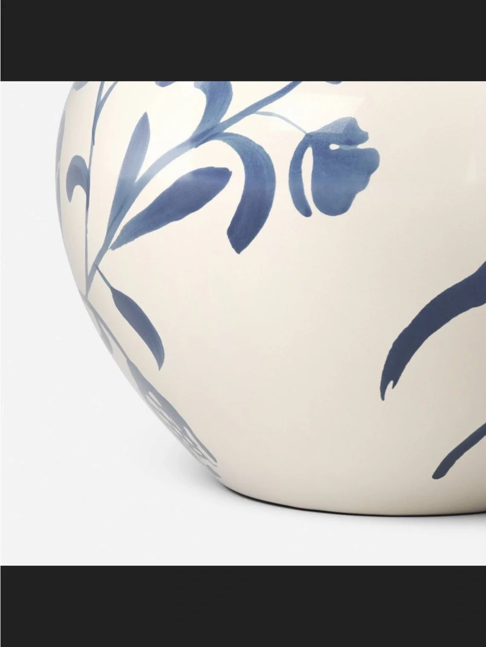 Medium Blue Painted Ceramic Vase - Threshold™